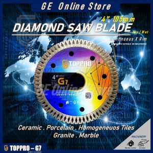 TOPPRO 4/105mm - G7 Diamond Saw Blade - Wet & Dry