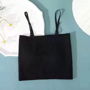 Yooyi Tank Top Bra Kemben Wanita Dengan Design Tali Bisa Dilepas Pasang / Tanktop Singlet Crop Top Korean Pakaian Dalam Tangtop Import Dengan Cup 012