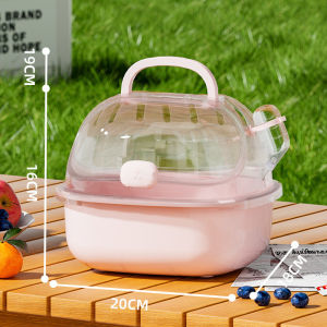 MYANDPET Hamster Cage Double Level Small Pet Habitat Running Wheel Water Bottle Breathable Rumah Tangga Easy Clean
