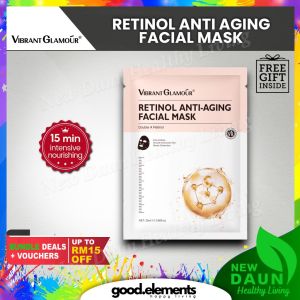 [100% ORIGINAL] VIBRANT GLAMOUR Double A Retinol Anti Aging Facial Mask