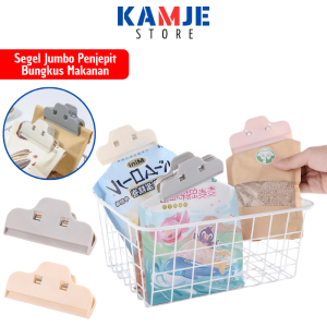 KAMJE Segel Jumbo Penjepit Klip Jepit Bungkus Kemasan Makanan Cemilan Snack Bumbu Dapur Anti Alot