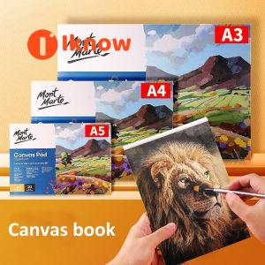 ฉันรู้สีน้ำมัน Mont Marte ภาพวาดผ้าใบ Pad 10แผ่น280gsm A3/A4/A5อุปกรณ์ศิลปะสำหรับนักเรียนภาพวาดสีน้ำมันผ้าใบ Pad ง่ายต่อการพกพาภาพวาดกลางแจ้งกันน้ำ Art Supplies