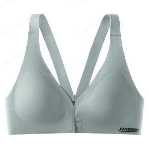 Women’s Gathering and supporting ice silk front buckle bra