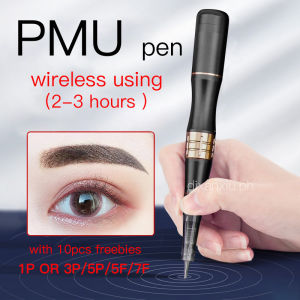 【Available/with 10pcs Freebies】Wireless Using PMU Eyebrow Tattoo Machine for Semi Permanent Makeup Tattoo Eyebrow and Lips Machine Pen Kit Supplies