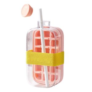 HCHC MALL 2 trong 1 Chai nước đá viên Silicone 12/18 ô Ấm đun nước đá Đa chức năng Sáng Tạo Khay khuôn đá Dụng cụ nhà bếp