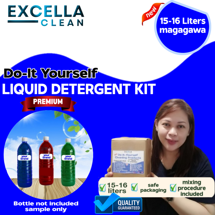 Premium DIY LIQUID DETERGENT KIT now in 1516 Liters yield Lazada PH