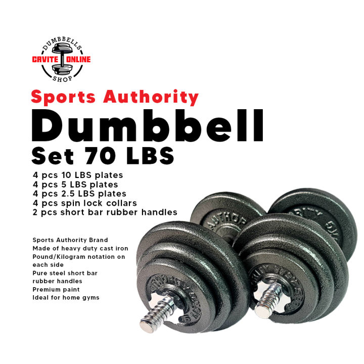 Sports Authority Adjustable Dumbbells Set 70 LBS Solid Steel For Home Gym Strength Training Full Body Exercise Lazada PH