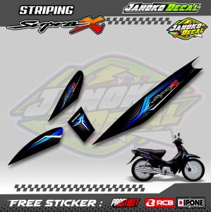 STRIPING VARIASI NOTOR HONDA SUPRA X OLD / STIKER LIST MOTOR HONDA SUPRA X LAMA
