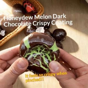 LABAICAI Mint Black Chocolate Sensory Fidget Toy Slow Rebound Crispy Ball Handmade Ball Toy Pinching Hand Wax Coating Stress Relieving Toy For Kids
