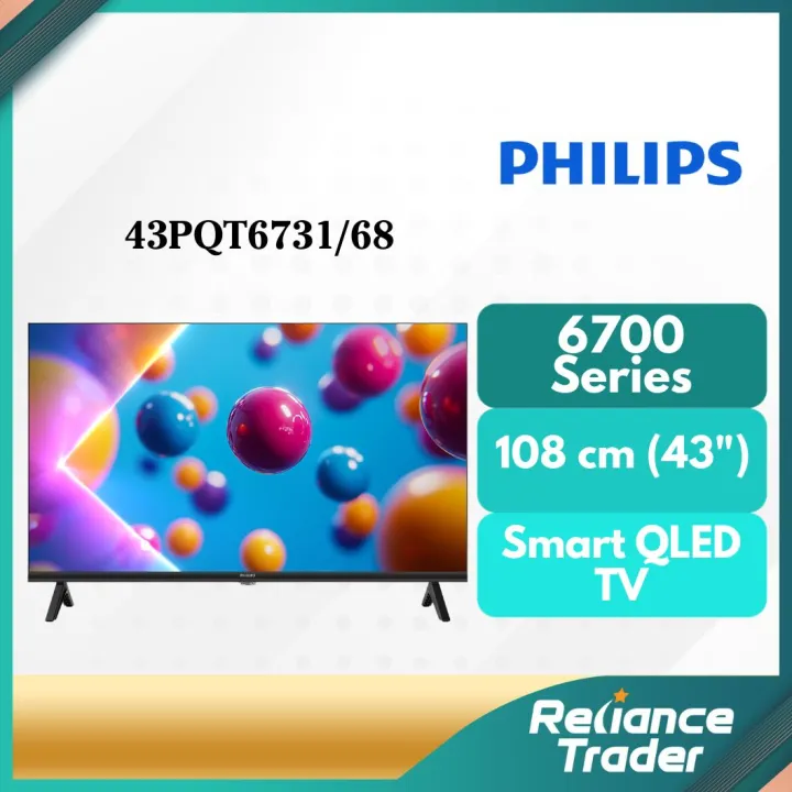 【 】 Philips 43" QLED Google TV 43PQT6731/68