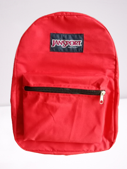 bright red jansport backpack