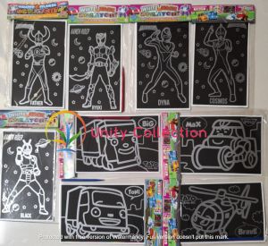 Mainan Kreativitas Anak Magic Scratch Paper Karakter