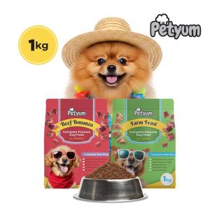 PetYum Puppy and Dog Dry Food Farm Feast Beef Bonanza Flavor 1kg 10kg collection
