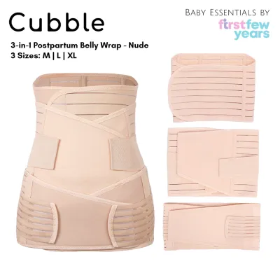 Cubble 3-in-1 Postpartum Belly Wrap (3 Sizes: M L XL) 2 Colors