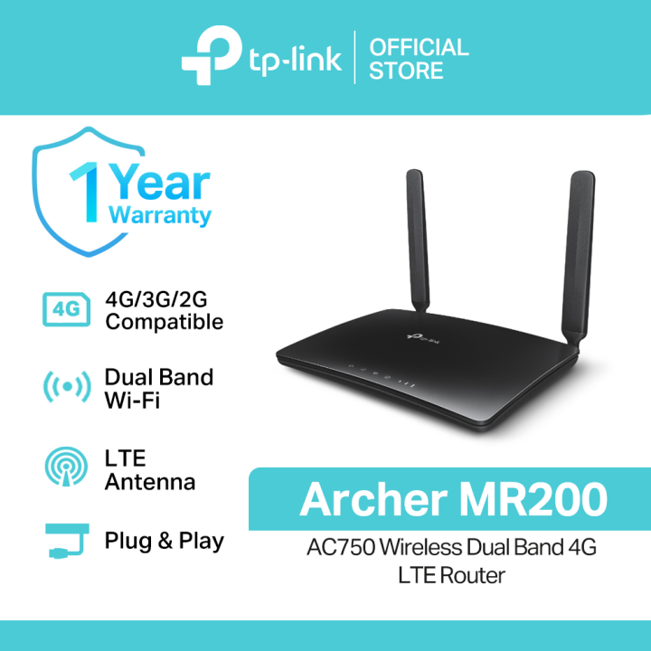 Tp Link Archer Mr200 Ac750 Wireless Dual Band 4g Openline Lte Router