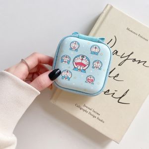 CrashStar กระเป๋าเก็บของกันกระแทกลายการ์ตูนขนาดเล็กกระเป๋าใส่หูฟังไร้สายอุปกรณ์จัดระเบียบสายยูเอสบีกล่องจัดเก็บของพร้อมห่วงมีซิปเคสแฟชั่นแบบพกพาผู้ขายชั้นนำ
