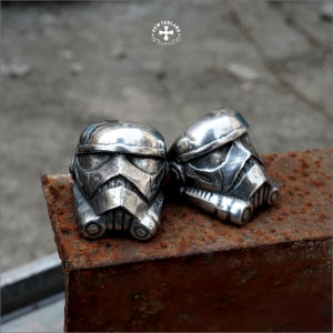 Pewterland Ringskull Stormtroopers Cincin Tengkorak Bahan Logam Timah Pria dan Wanita