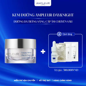 Kem dưỡng làm trắng cao cấp AMPLEUR Luxury White Day & Night Cream 30g Nhật Bản
