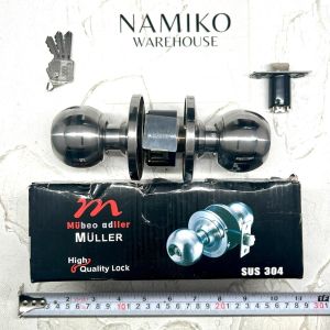 Handle pegangan Kunci pintu kamar mandi Bulat Stainless MULLER SUS304