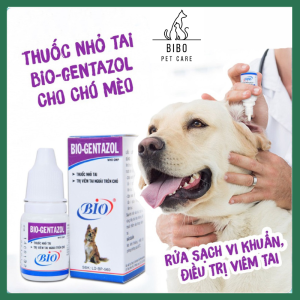 Dung dịch nhỏ tai Bio Gentazol cho thú cưng chó mèo lọ 10ml