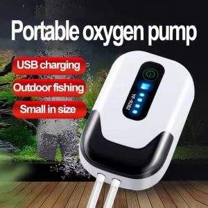 HEALMEYOU Ultra Silent Aquarium Oxygen Air Pump 1/2 Hole Low Noise Small Oxygen Machine Portable Water Proof Fish Tank Oxygen Pump For Fish Tank Aquarium