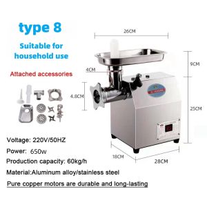 Commercial multifunctional commercial heavy duty stainless steel 1 HP meat grinder 120 kg/h