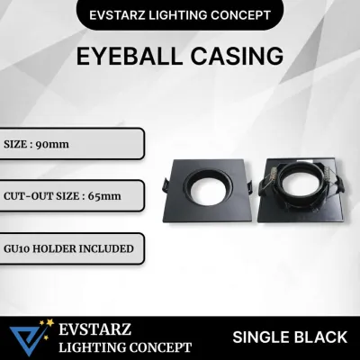 Eyeball Casing Round Square Single Double Triple Black White GU10 Bulb