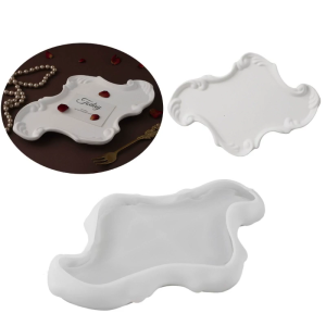 Khuôn silicon đĩa Khay trang trí để lưu trữ Vòng cổ trang sức và hiển thị khuôn nhựa Epoxy khuôn thạch cao