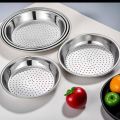304 Stainless Steel Round Special Steaming Tray 28-34cm Multi-functional Food Steaming Tray Thickened High Temperature Resistant Household Water-Proof Steamer Steaming Rack. 