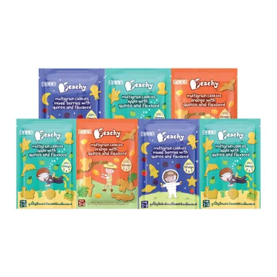 Peachy Baby Food Multigrain Cookies (1 Year +) (7 x 50G) (Halal) exp dec 2026