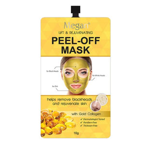 Megan Beauty Peel Off Gel Mask Gold Collagen/Charcoal Extract/Cucumber Extract (50g/10g)