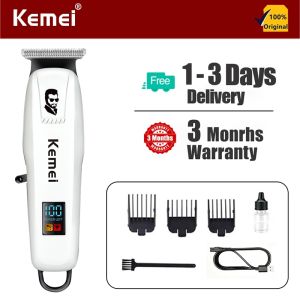 Kemei Km-809a Professional Hair Clipper for Men Cordless All Metal Hair Trimmer Razor Clipper For Barber Original Hair Clipper with LCD Digital Display Hair Cutting Machine