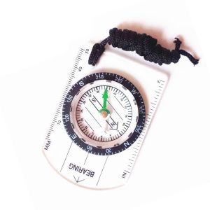 NDEURDI Feet Measure Multifunctional Plastic Outdoor Equipment Proportional Footprint Tools Travel Kits Scale Ruler Waterproof Transparent Handheld Compass Outdoor Navigation Map Reading Scouts Compass Ruler