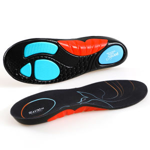 Shoe Insoles Poron Shock Absorption Flat Feet Arch Support Sport Insole Heel Pain Relief Shoes Pad