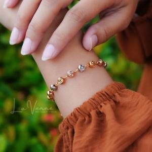 La Vienne - Clarinda - Gelang Rantai Tangan Titanium Wanita Anti Karat Aesthetic - Perhiasan Elegan Cantik Mewah Simple Bracelets