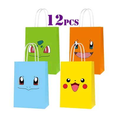 Birthday Party Goodie Bag - Paper Gift Bag 12PCS - Cartoon Face - By Vmart