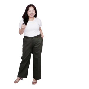 Putri Nasya Celana Kerja Kantor Big Boyfriend Sopan Wanita / Celana Wanita Jumbo Keren/ Celana Kerja Seragam Wanita Bigsize / Celana Bahan Wanita Formal Super Jumbo Kekinian