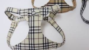 Dog Cat HarnessSupplies British Plaid Large PAI Harness Bowknot Set Double Hook LeashSupplies Dog Cat Collar2026