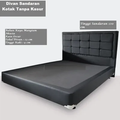 Divan kasur kotak sandaran full