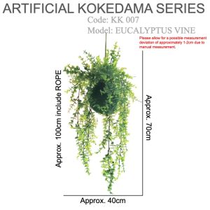 Artificial Plant Kokedama Hanging Moss Ball Greenery Faux Bonsai Style Plant Home Decoration Indoor Outdoor Living Room Bedroom Office Desk Tabletop Garden Artificial Decorative Plants for Home Decor