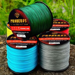 PROBEROS 300M 500M 1000M 4 Strands Braided Fishing Line Tali Pancing Strong Abrasion Resistance Fishing Lines Dyneema Br PE Braided Line PE LINE