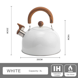 S&S3L Stainless Steel Whistling Kettle Teapot Hot Water Tea Maker Two Color Choice Gas Stove & Induction Cooker