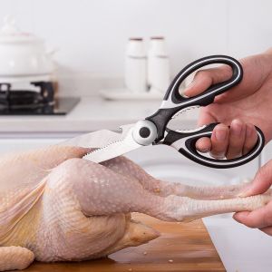Kéo Cắt Gà Cắt Thịt Mổ Cá Đa Năng Aplus AP33 Lưỡi Thép Siêu Sắc