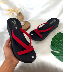 SANDAL WANITA SILANG WEDGES