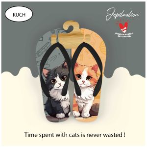 [SANDAL JEPIT V2] Couple Cat (KUCH) JEPITNATION Sendal Jepit Cowo Pria Wanita Perempuan Dewasa Anak Balita Sandal Santai Sendal Spons Bukan Karet flip flop Antislip dijamin v2