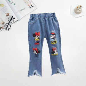 Cartoon Long Jeans 2Y-11Years Kids Baby Jeans Panjang Murah Long Jean Pants Budak