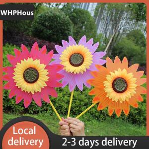 [COD] WHPHous Ship within 24 hours Colorful Sunflower Windmill Wind Turbine For Lawn Garden Party Decoration Outdoor Camping Picnic Garden Yard Decor