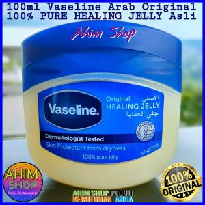 Vaseline Arab 100ml Original 100% PURE HEALING JELLY Petrolatum Asli Murni – Segel Tiga Tahap Pemurnian (Triple Purified) New Packaging by Ahim Shop