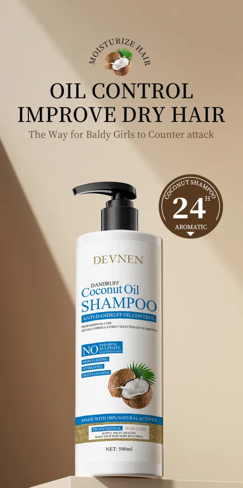 DEVNEN Coconut Shampoo Oil Control Shampoo Fluffy Anti-Dandruff