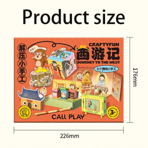Journey To The West DIY Assembly Kit No Glue 3D Pop-Up Paper Craft Toy of Monkey King Fun Brain Teaser Puzzle for Family Parent-Child Activity Gift for Boys Girls